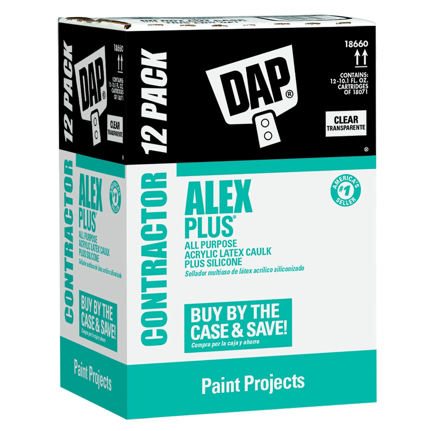 dap case of clear caulk