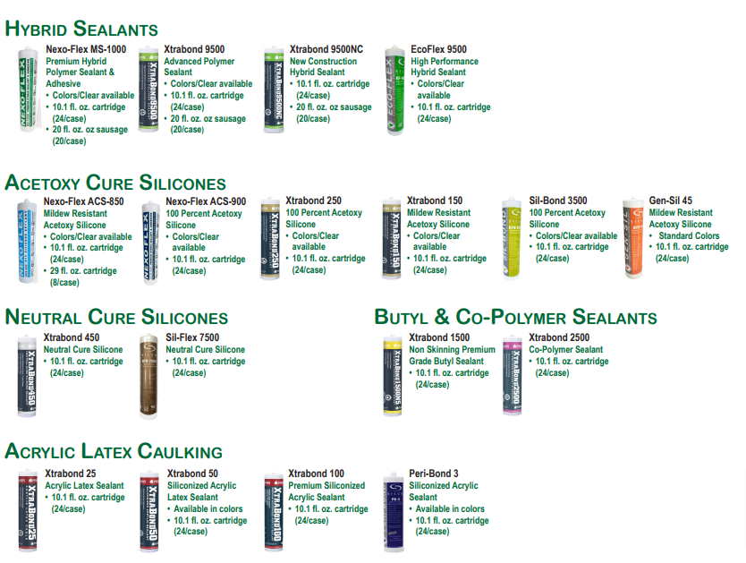 caliber supply product lines