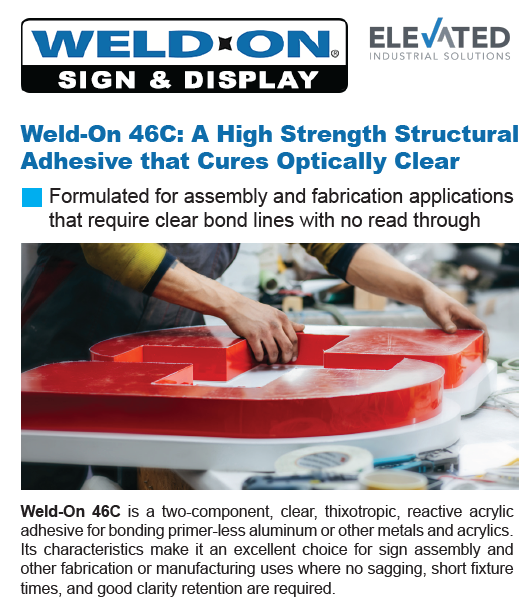 signage adhesive weld-on 46c