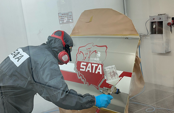 sata spray area